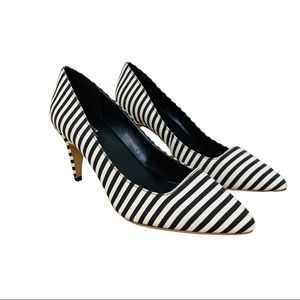 Kate Spade Saturday Black And White Striped Pumps - Size 10
